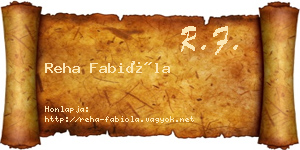 Reha Fabióla névjegykártya
